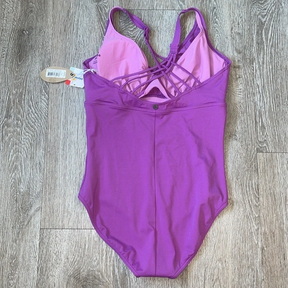 New prana Kayana One Piece Swimsuit Summer Plum large 38D_5